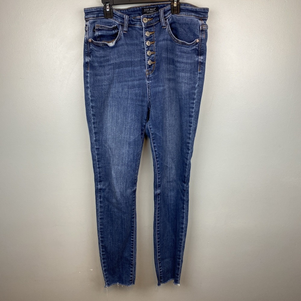 Judy blue jeans women's 13 31x27.5‎ blue button fly skinny fit